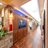 The corridor with fish tank at Waterford Barrie Retirement Residence